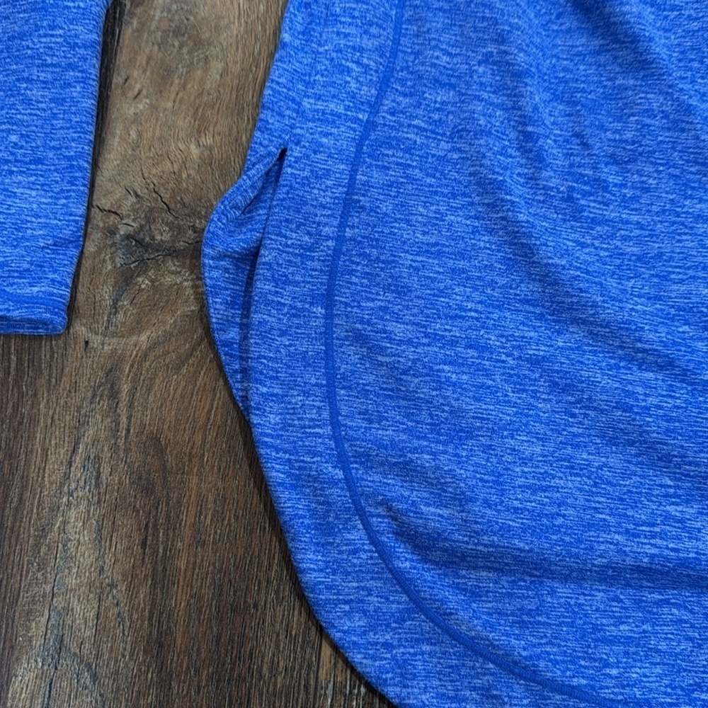 Athleta Uptempo Blue Marled Pullover Hoodie - Picture 7 of 8